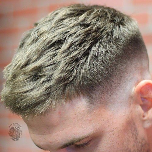 Textured crop low fade haircut
