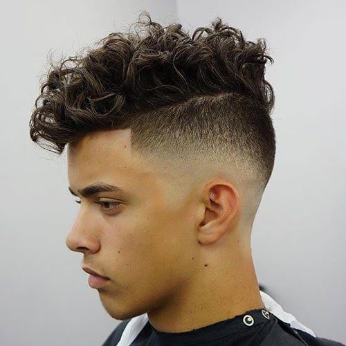 young white male with a high razor fade