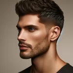 man with textured crop haircut