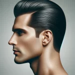 man with a slick back hairstyle