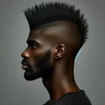 black man with a mohawk haircut