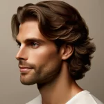 man with a bro flow haircut