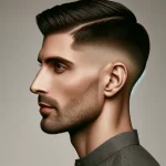 man with a French crop haircut