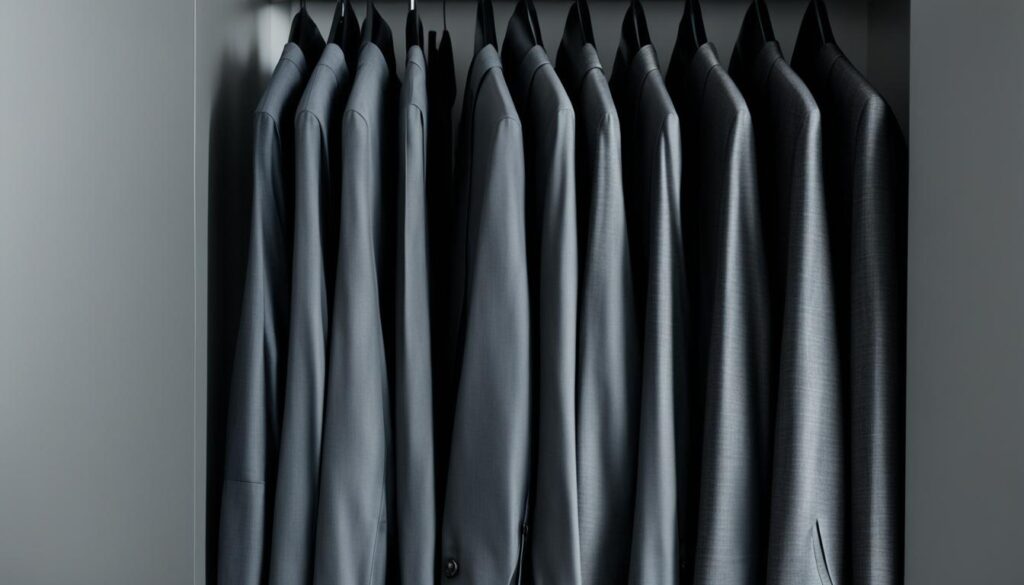 dark grey suit