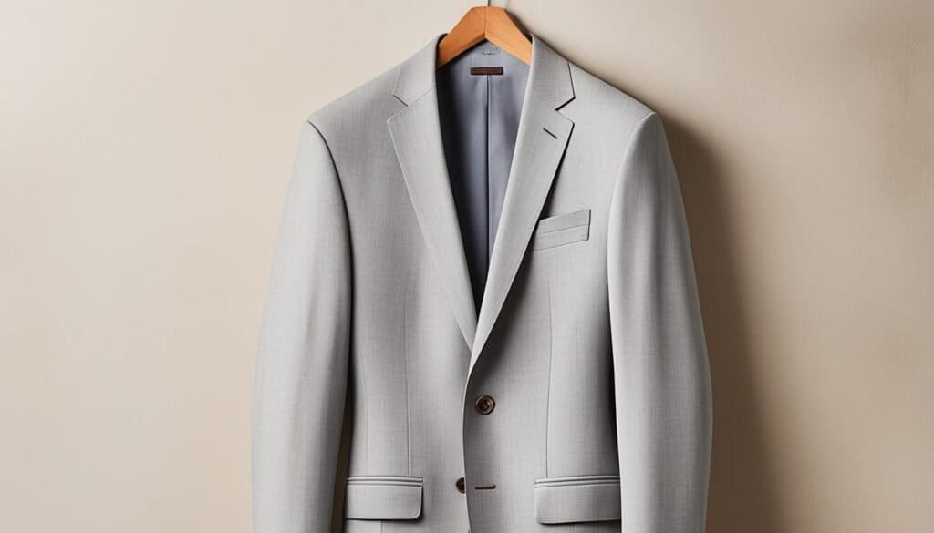 light grey suit