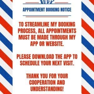 Barbershop Laminated Appointment Notice Sign