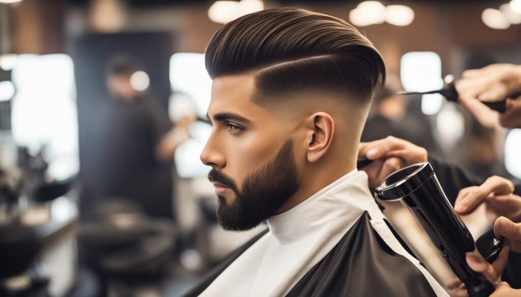 blowout taper haircut styling