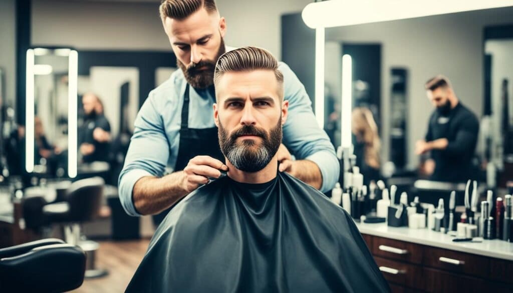 oval face hairstyles men with beard