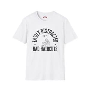 Easily Distracted Barber Cotton T-Shirt