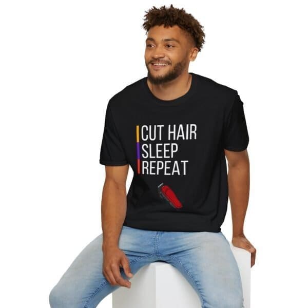 Sleep/Cut Hair/ Cotton Barber T-Shirt - Image 12