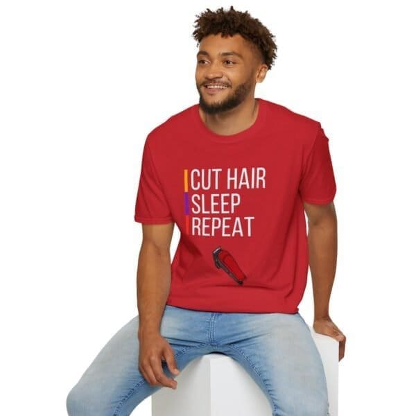 Sleep/Cut Hair/ Cotton Barber T-Shirt - Image 72