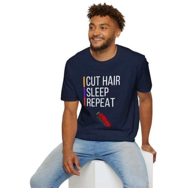 Sleep/Cut Hair/ Cotton Barber T-Shirt - Image 60