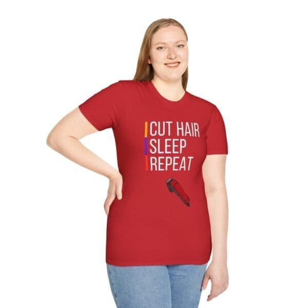 Sleep/Cut Hair/ Cotton Barber T-Shirt - Image 65