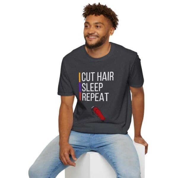 Sleep/Cut Hair/ Cotton Barber T-Shirt - Image 48