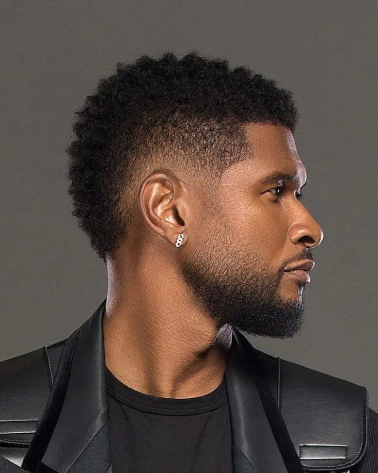 usher with Mohawk Fade men haircut