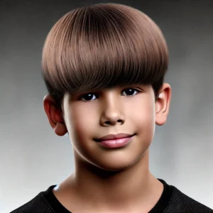 a young boy with a textured fringe haircut