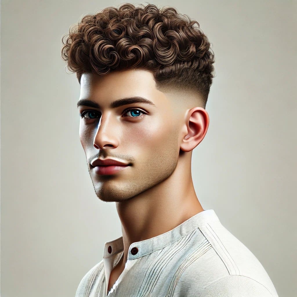 curly fade haircut