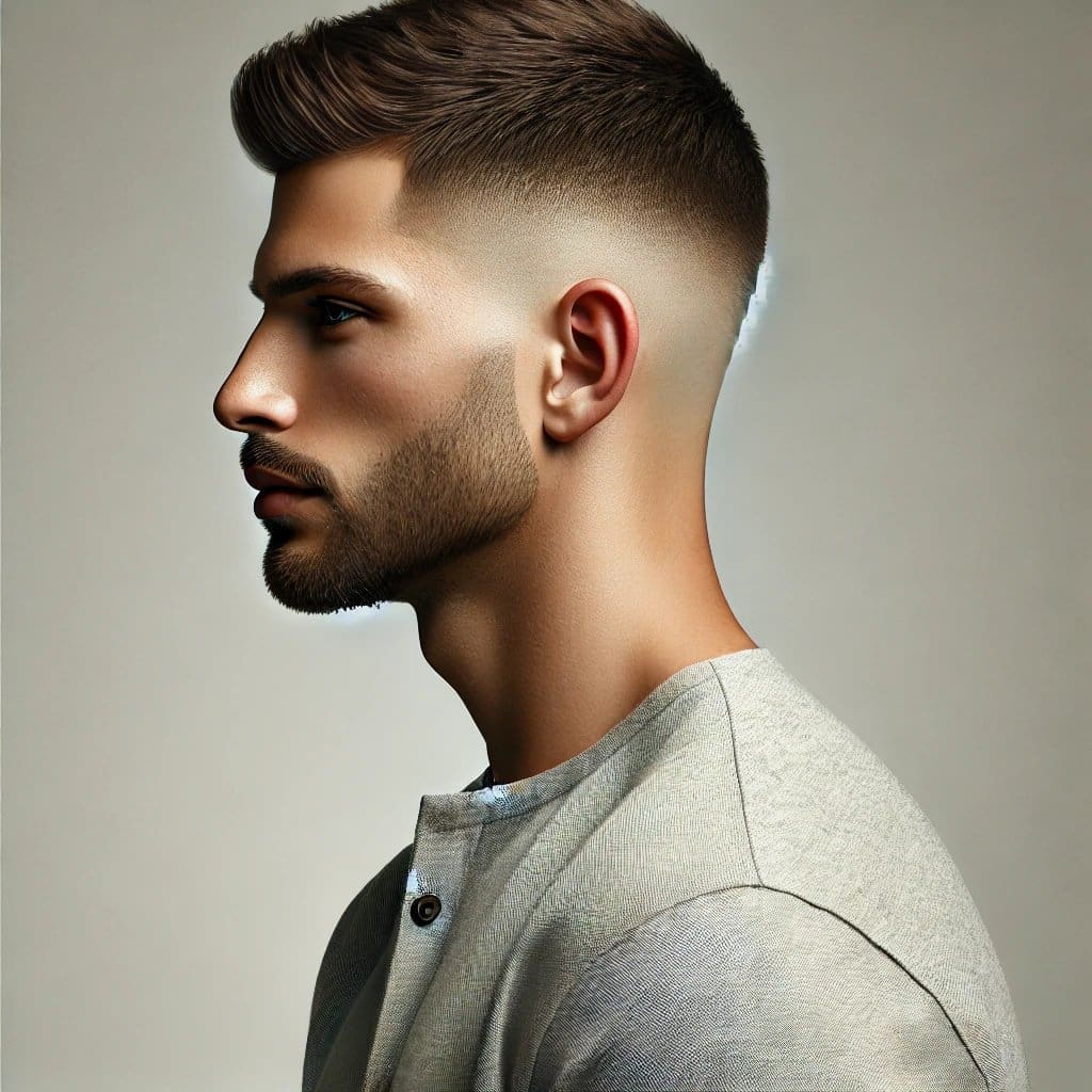 a man with a low fade haircut
