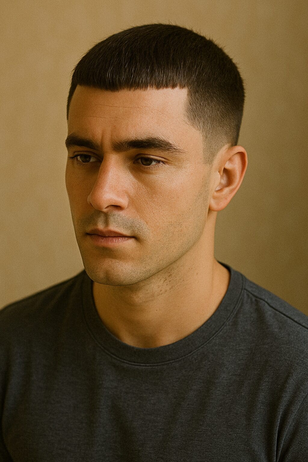 Caesar Cut Haircut