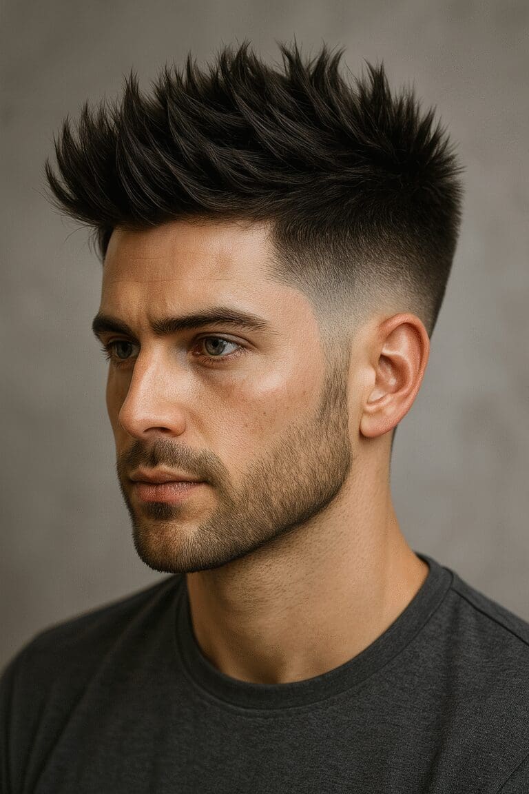 Textured Spiky Fade Haircut