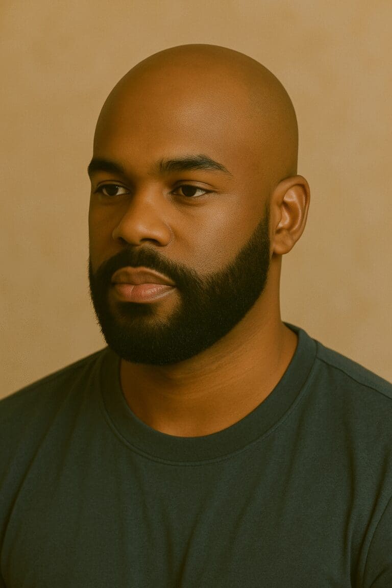 Bald Head Haircut With Beard