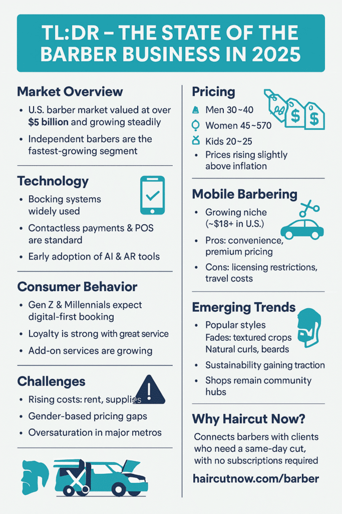 haircut now 2025 barber business report